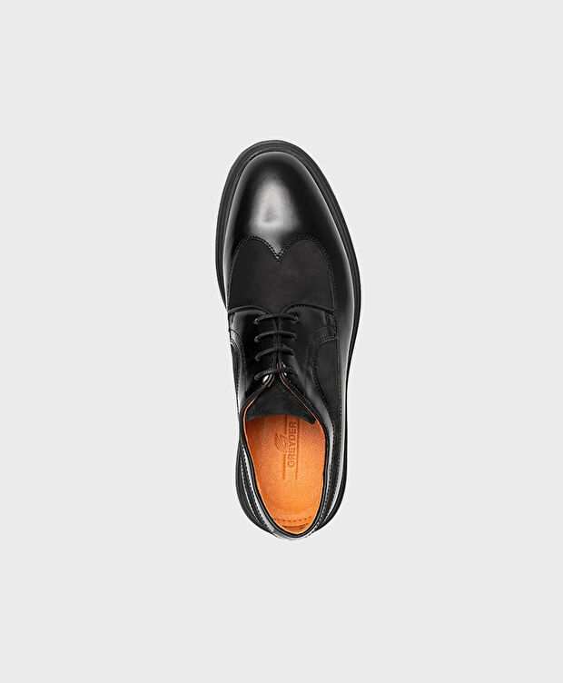 Erkek Siyah Hakiki Deri Klasik Ayakkabı - 4